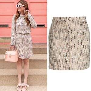 GAL MEETS GLAM COLLECTION Paige Tweed A-Line Skirt Size 4
